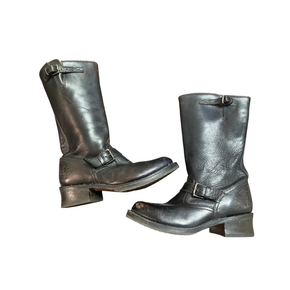 Women's Frye Veronica Slouch Mid-Calf Boots Dark Brown Sz 7.5